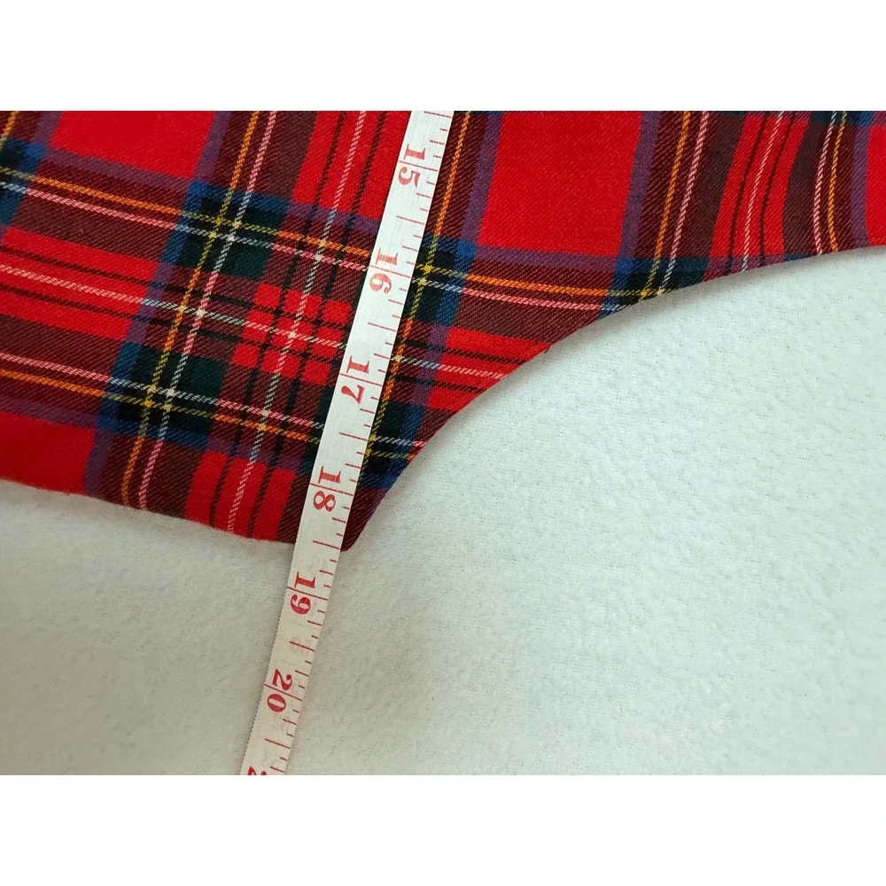 Vintage Viyella Mens Red Plaid Wool Blend Vest in Scotland Tartan Waistcoat 44